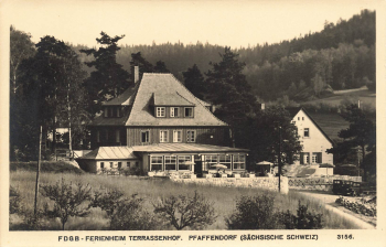 01824 Pfaffendorf FDGB holiday home Terrassenhof Saxon Switzerland * around 1950