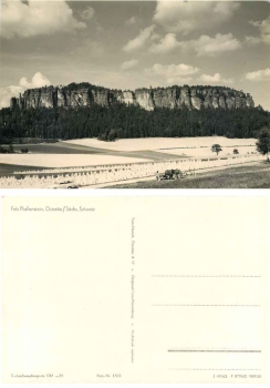 01824 Pfaffenstein climbing rock (KFZ Wartburg Camping) *1963 Hanich1565