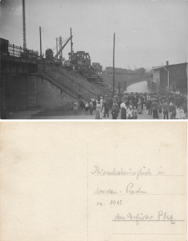 Pieschen Dresden railway accident at Erfurter Platz 1915