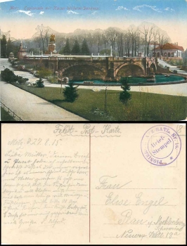 Pioneer Replacement Battalion No. 16 Feldpost 1915 on postcard Metz