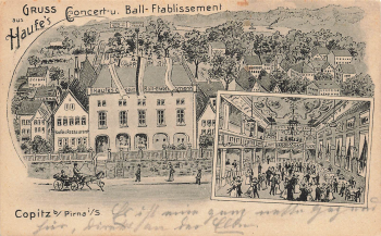 01796 Copitz Pirna Haufes Concert und Ball-Etablissement Litho o 1917