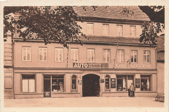 01796 Pirna Donaischer Platz Cafe Scholz Auto Reparatur Bieberstein * um 1930