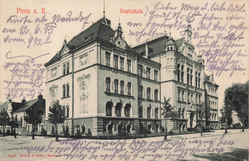 01796 Pirna Elbe Realschule o 1915