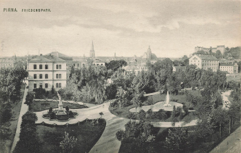 01796 Pirna Elbe Friedenspark * um 1910