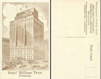 Maryland Pittsburgh, Hotel William Penn Tram *ca. 1920