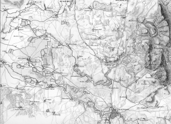Plan du Champ de Bataille de Bautzen original Stahlstich 1859