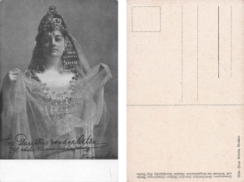 Plaschke-von der Osten Eva Kammersängerin Hofoper Dresden as Queen of Sheba