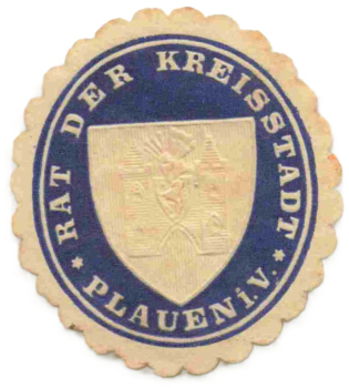 Plauen (Vogtland) – seal of the city council, c. 1930