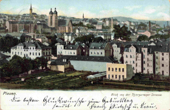 Plauen Vogtland von der Thiergartner Strasse o 1904