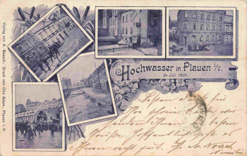 Plauen Vogtland Hochwasser 24. Juli 1901 o 1901