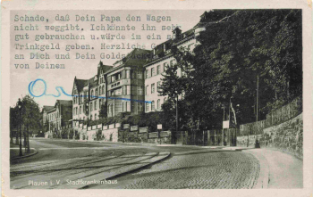 Plauen Vogtland Krankenhaus o 1954