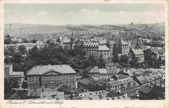 Plauen Vogtland Teilansicht mit Schloss o 1939