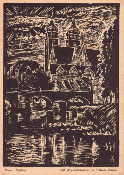 Plauen Vogtland Künstlerkarte A. Herold * um 1930