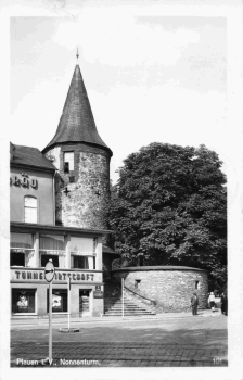 Plauen Vogtland Nonnenturm mit Tunnelwirtschaft o 1946