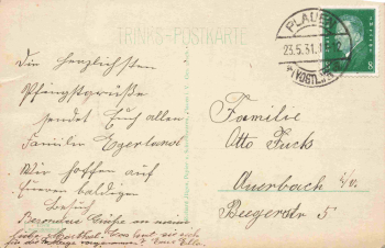 Plauen Vogtland Lutherplatz und Bahnhofstrasse o 1931