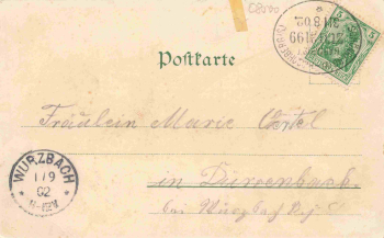 Plauen Vogtland Bienenkorb Litho Bahnpost Schönberg (V)-Hirschberg (S) Zug 3199 o 1902