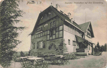 Plauen Vogtland Touristen-Vereinshaus auf dem Tenneraberg o 1908