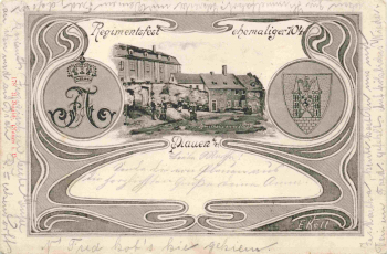 Plauen Vogtland Regimentsfest ehemaliger 104. Jugendstilkarte o 1900