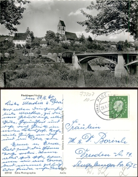 73207 Plochingen Neckar Bridge o 28.6.1960