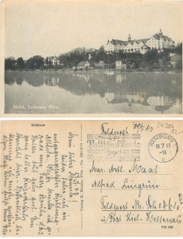 24306 Plon Schloss  field post o 18.7.1943