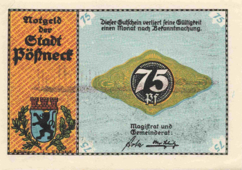 Pößneck Thüringen Notgeldschein um 1921