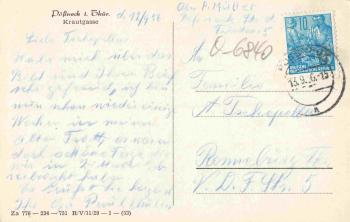 Pößneck Thüringen Krautkasse o 1956