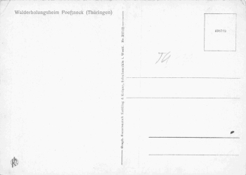 Poessneck, Thuringia  Walderholungsheim * um 1940