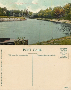 Michigan Port Huron Black River near Beach Farm *ca.1910