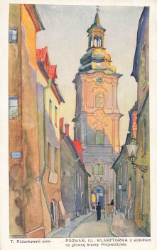 Posen UL Klasztorna Künstlerkarte Rozankowski Poznan * um 1920