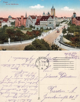 Posen At the Castle Bridge Poznan o 1916