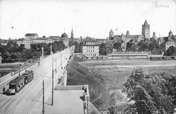 Posen Theatre Bridge Wartheland Poznan * around 1910