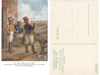 Postilion of the Austrian Bavarian and Saxon Post 1865 artist card Gustav Muller 1913