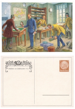 Post office with post office worker's private postal stationery 1938 *