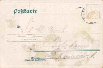 Potsdam Orangerie Passepartout Prägekarte Litho o um 1900
