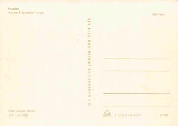 Potsdam Freundschaftsinsel alte Ansichtskarte * 1967