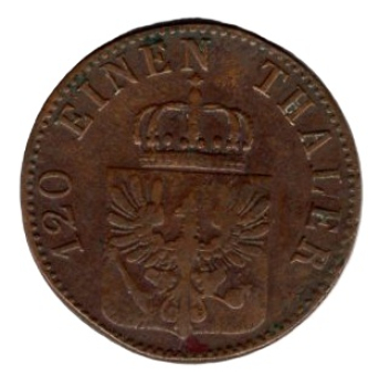Prussia 3 Pfennig 1867 A Wilhelm I.