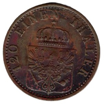 Prussia 3 Pfennig 1872 A Wilhelm I.