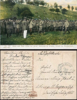 Prussia visit of the Crown Prince behind the front, equestrian festival in the west, o 13.3.1918