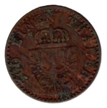 Prussia 1 Pfennig 1863 A Wilhelm I.