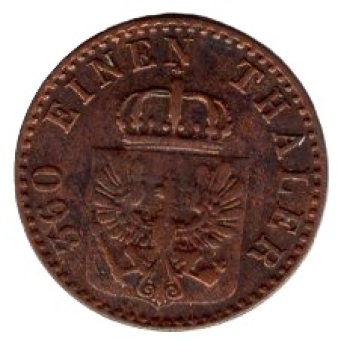 Prussia 1 Pfennig 1864 A Wilhelm I.
