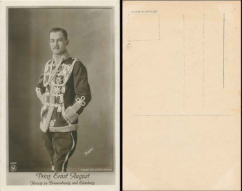 Prince Ernst August Duke of Brunswick and Luneburg postcard 1913