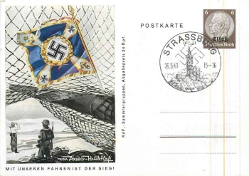 Series Our flags Strasbourg private postal stationary o 1941