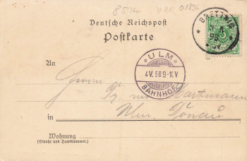 01896 Pulsnitz Hotel grauer Wolf Litho o 1898