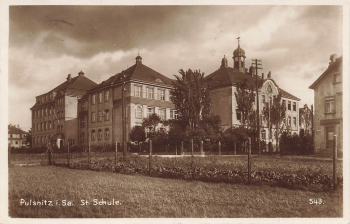 01896 Pulsnitz Schule o 1927