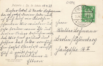 01896 Pulsnitz Schule o 1927