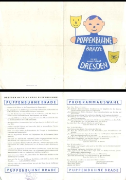 Dresden puppet stage Brade program booklet around 1965