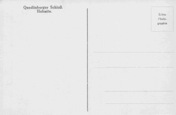 Quedlinburg Schloss Hofseite * um 1930