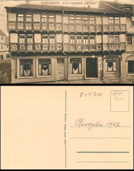 Quedlinburg Altes Gildehaus die Rose gebr. ca.1927