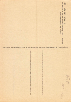 06484 Quedlinburg Hoken Künstlerkarte K. Hedlof * um 1940