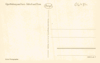 Quedlinburg Dom und Schloss  * um 1930